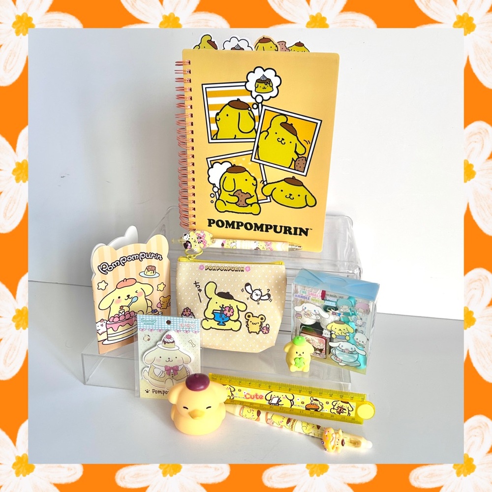 💛(POM354) Pompompurin Adorable 9-Piece Stationary Fun Bundle!
